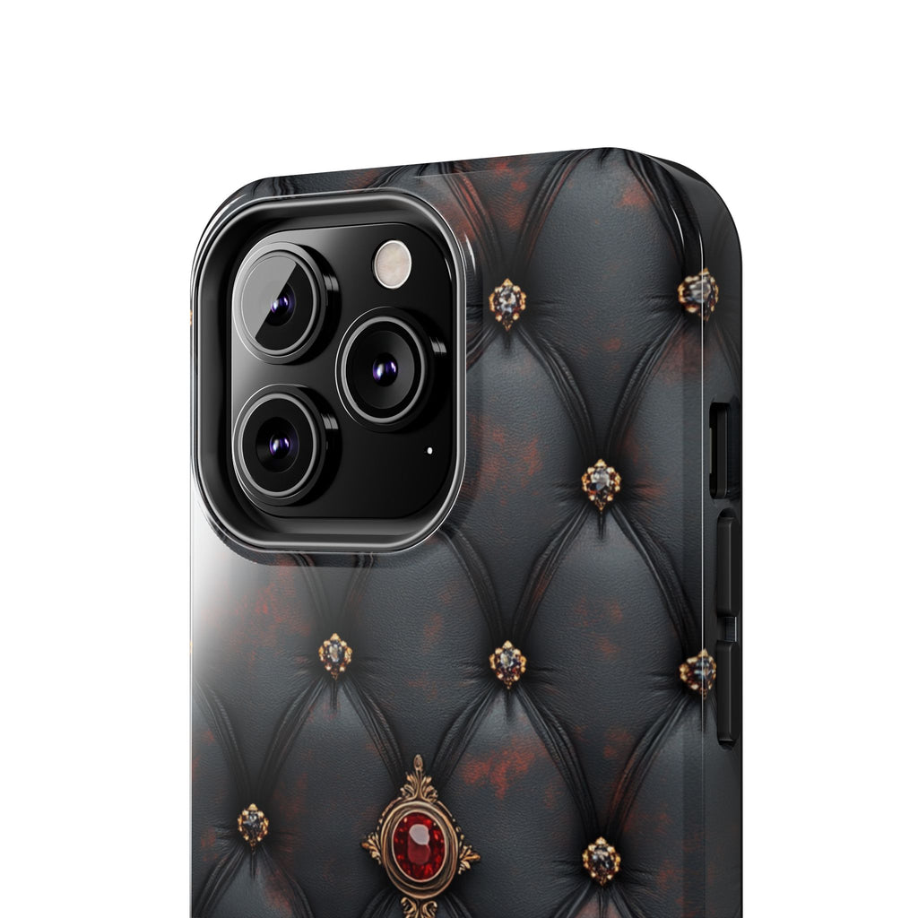 Fundas Premium MINUX para iPhone y Samsung Galaxy - Ruby Buttoned Velvet