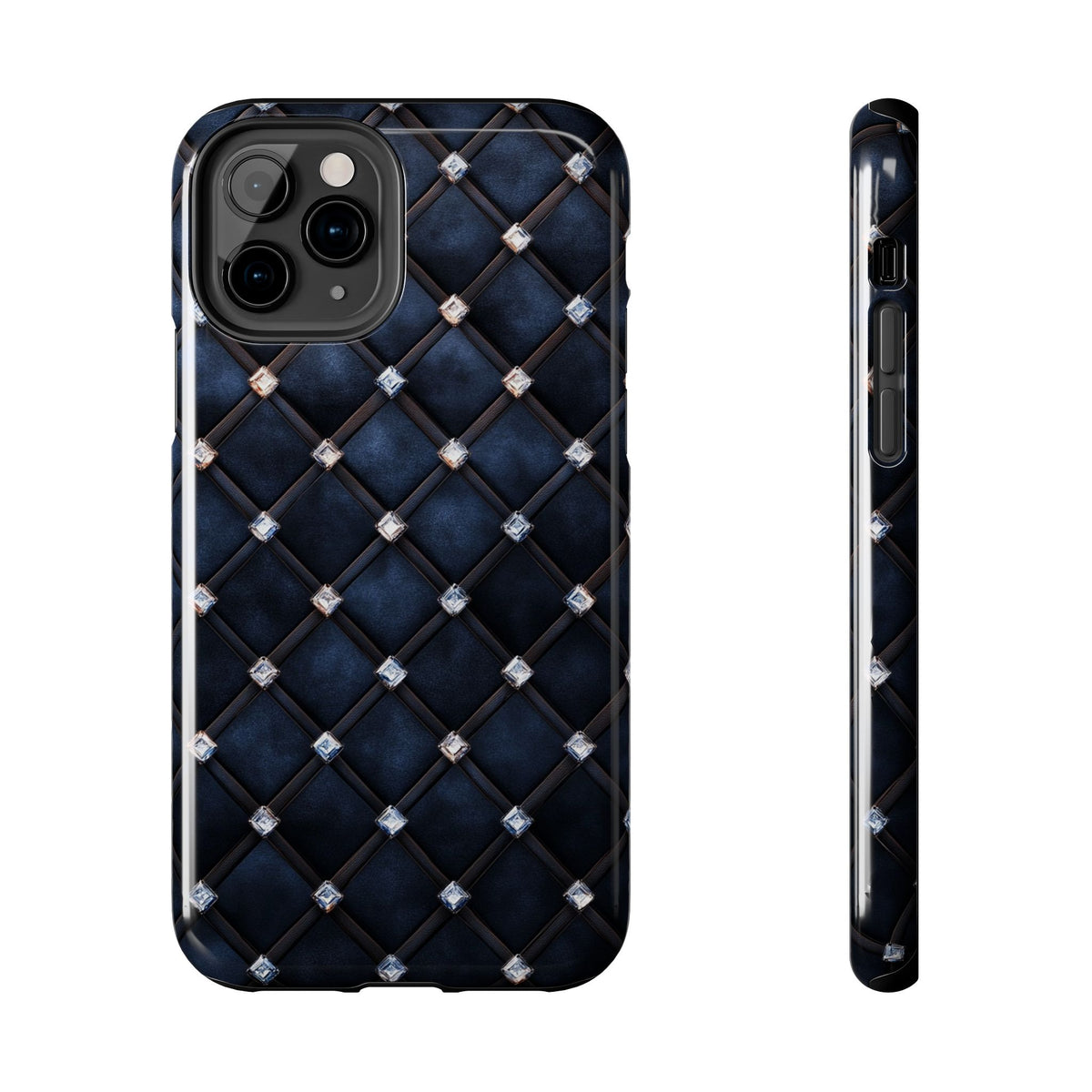 Fundas Premium MINUX para iPhone y Samsung Galaxy - Midnight Diamond Quilt