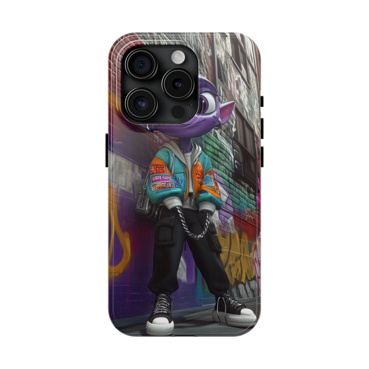 Funda Premium MINUX para iPhone y Samsung Galaxy - Purple Alien