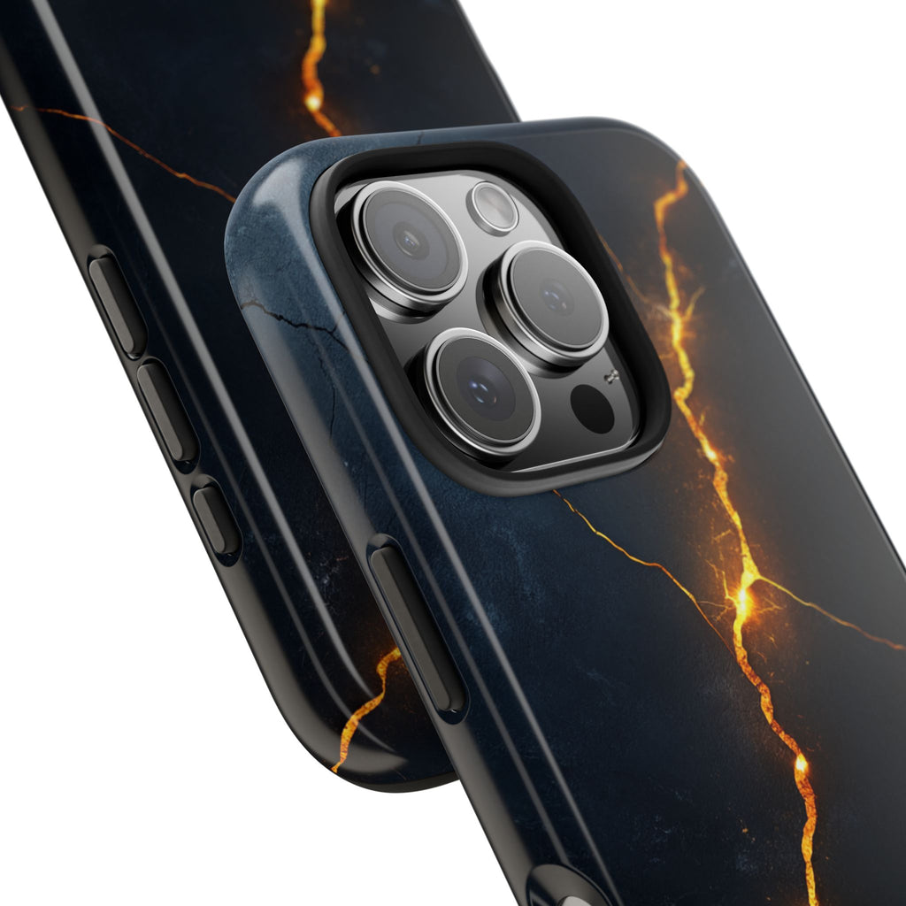 Fundas Premium MINUX para iPhone y Samsung Galaxy - Electric Gold Vein