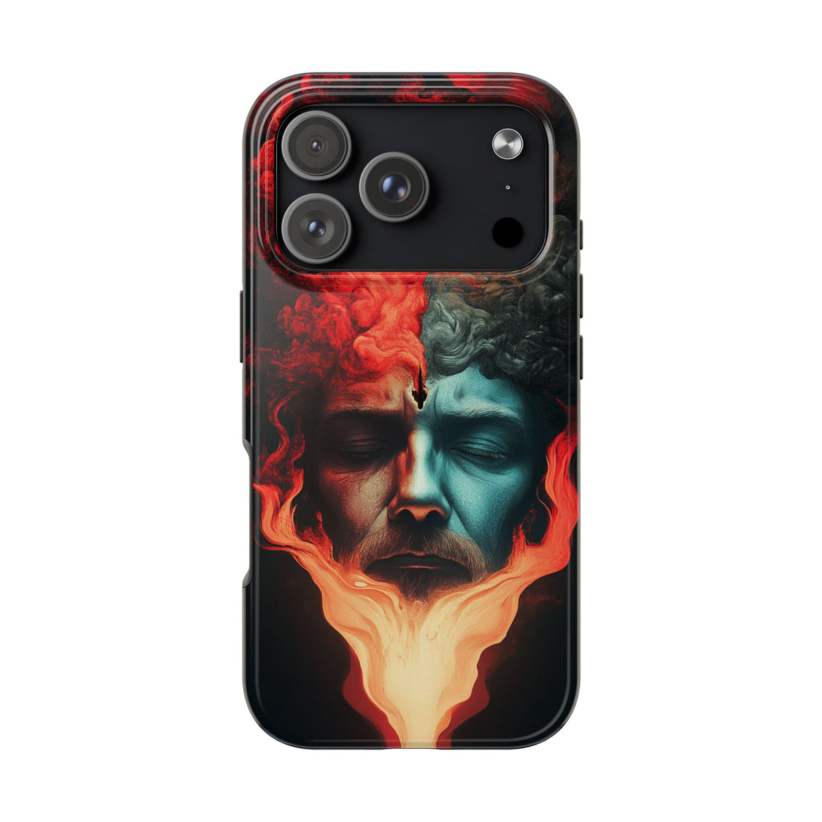 Fundas Premium MINUX para iPhone y Samsung Galaxy - Fire and Smoke Face