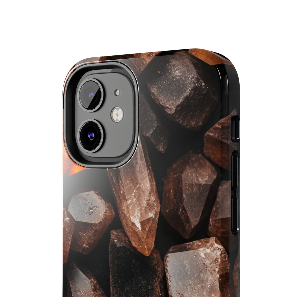 Fundas Premium MINUX para iPhone y Samsung Galaxy - Raw Amber Crystals