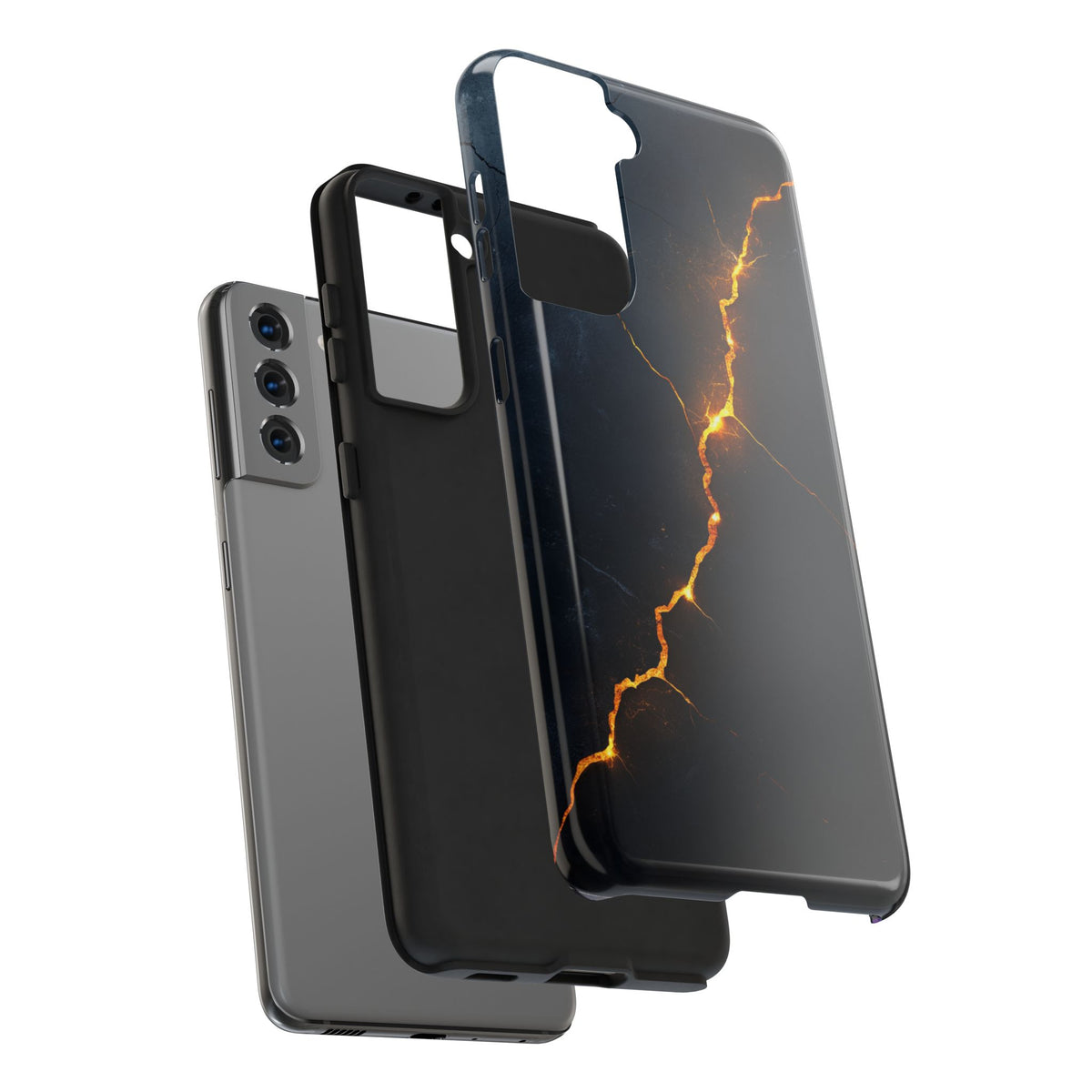 Fundas Premium MINUX para iPhone y Samsung Galaxy - Electric Gold Vein