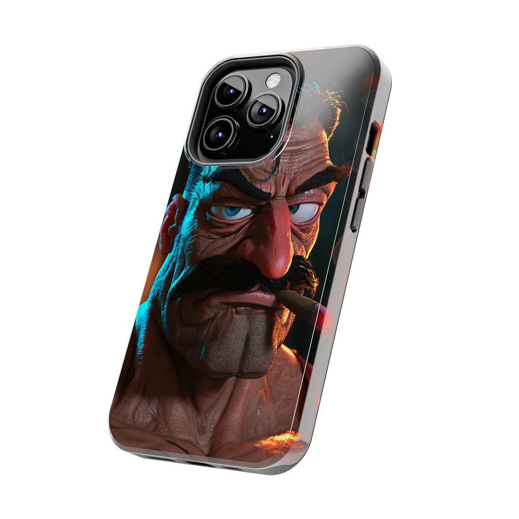 Funda Premium MINUX para iPhone y Samsung Galaxy - 3D Mustache Man 002