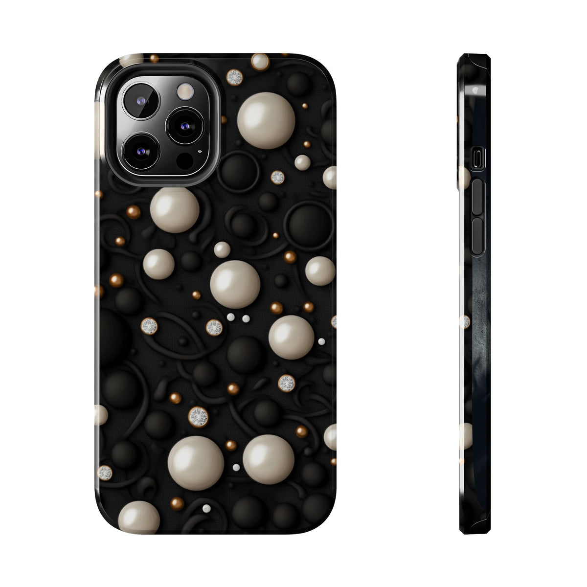 Fundas Premium MINUX para iPhone y Samsung Galaxy - Ivory Pearl Obsidian