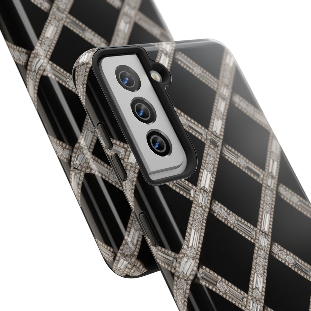 Fundas Premium MINUX para iPhone y Samsung Galaxy - Silver Diamond Lattice