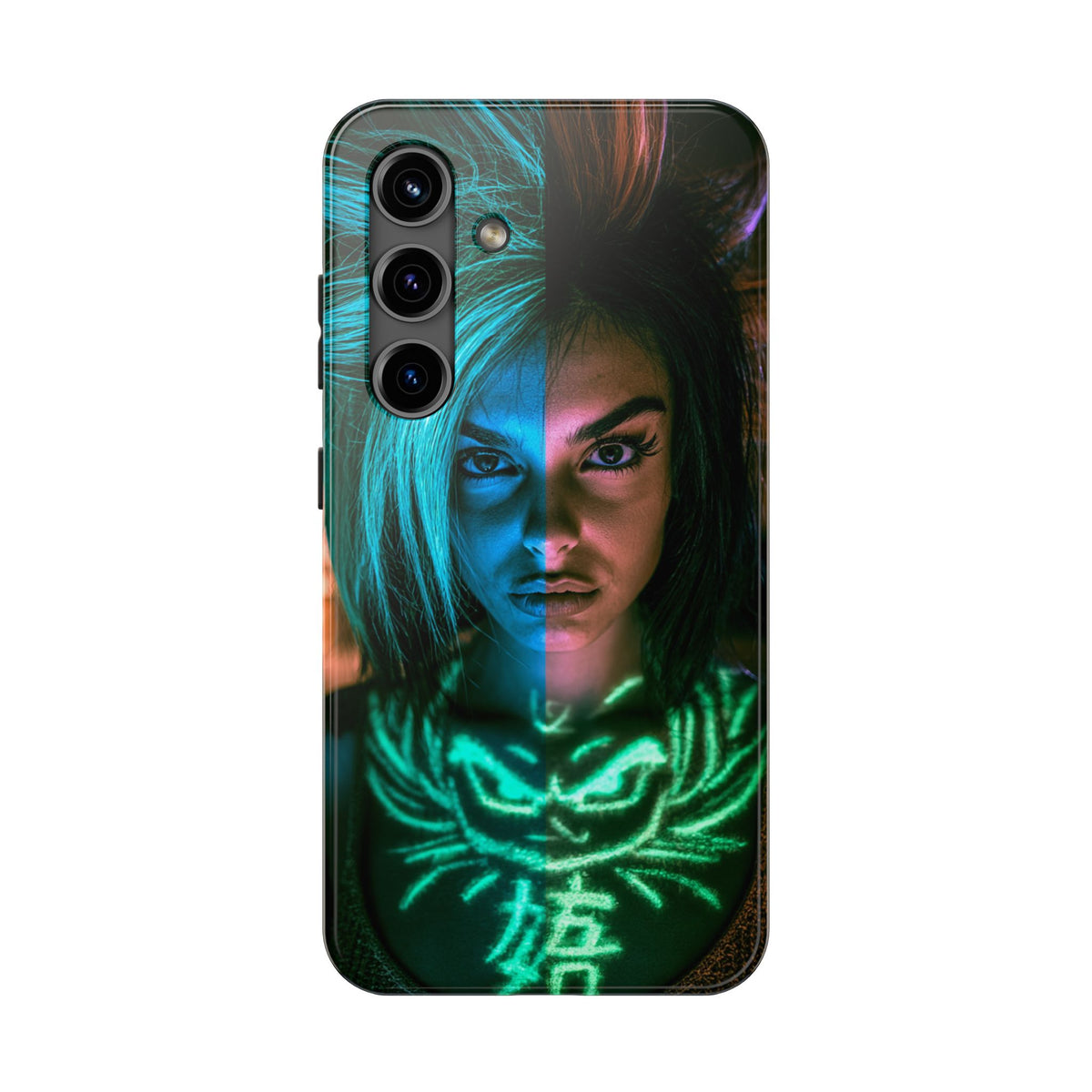Funda Premium MINUX para iPhone y Samsung Galaxy - Neon girl 001