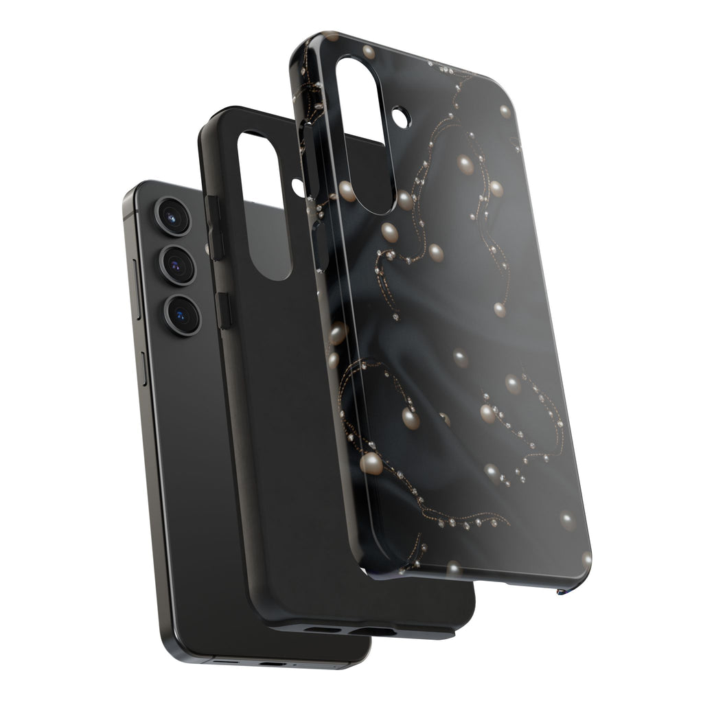 Fundas Premium MINUX para iPhone y Samsung Galaxy - Pearl Chain Velvet