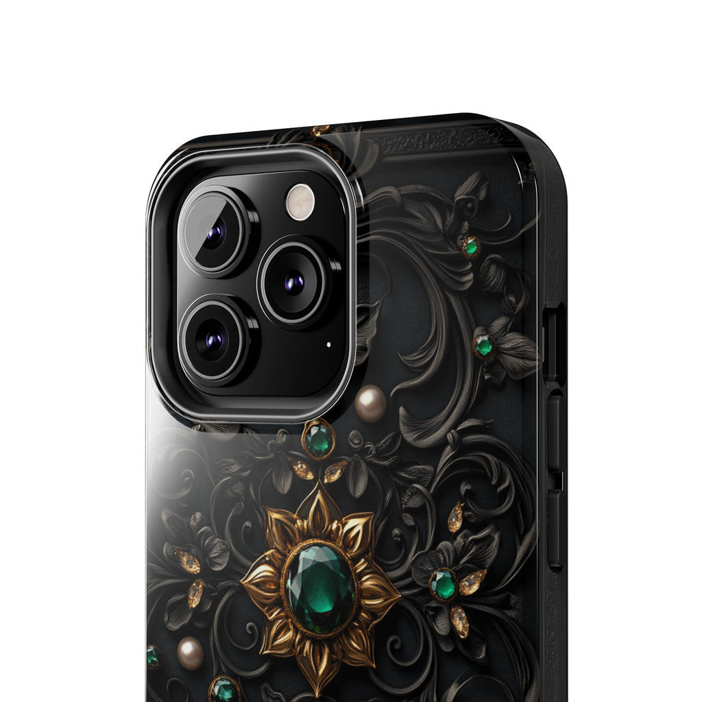 Fundas Premium MINUX para iPhone y Samsung Galaxy - Emerald Gothic Relic