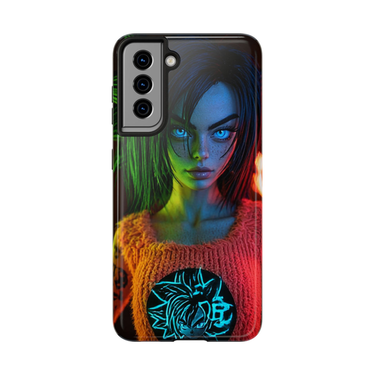 Funda Premium MINUX para iPhone y Samsung Galaxy - Neon girl 003