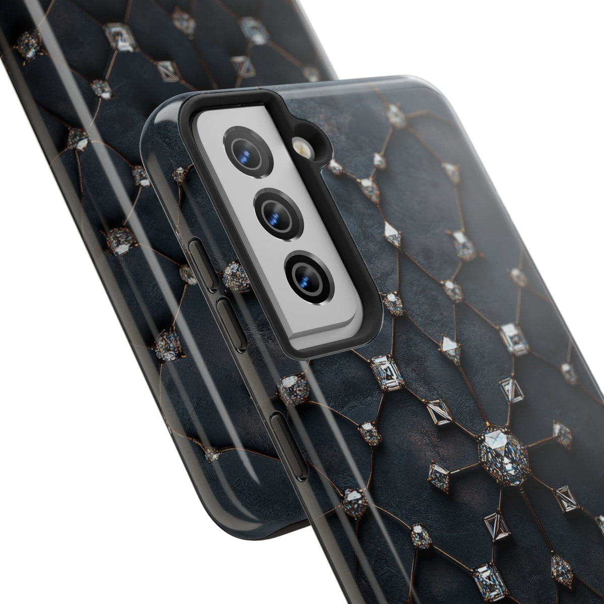 Fundas Premium MINUX para iPhone y Samsung Galaxy - Obsidian Diamond Filigree