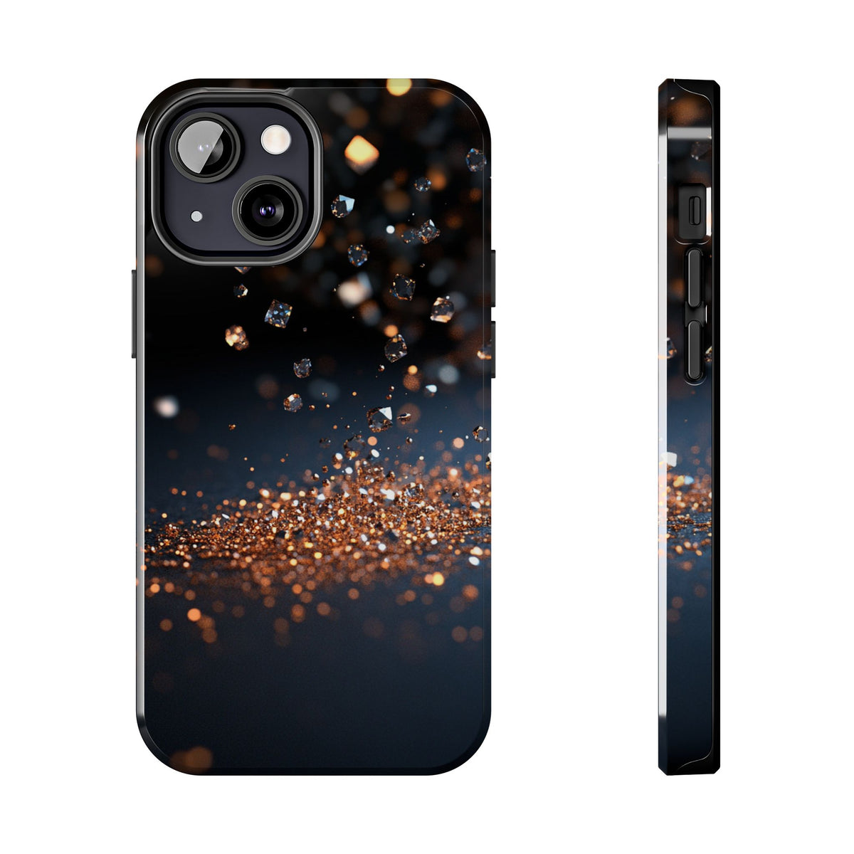 Fundas Premium MINUX para iPhone y Samsung Galaxy - Golden Diamond Dust