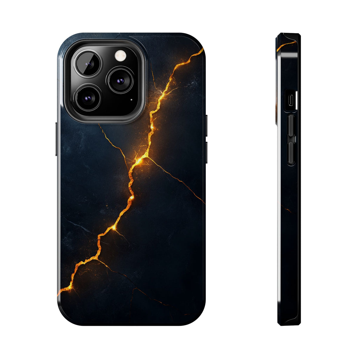 Fundas Premium MINUX para iPhone y Samsung Galaxy - Electric Gold Vein