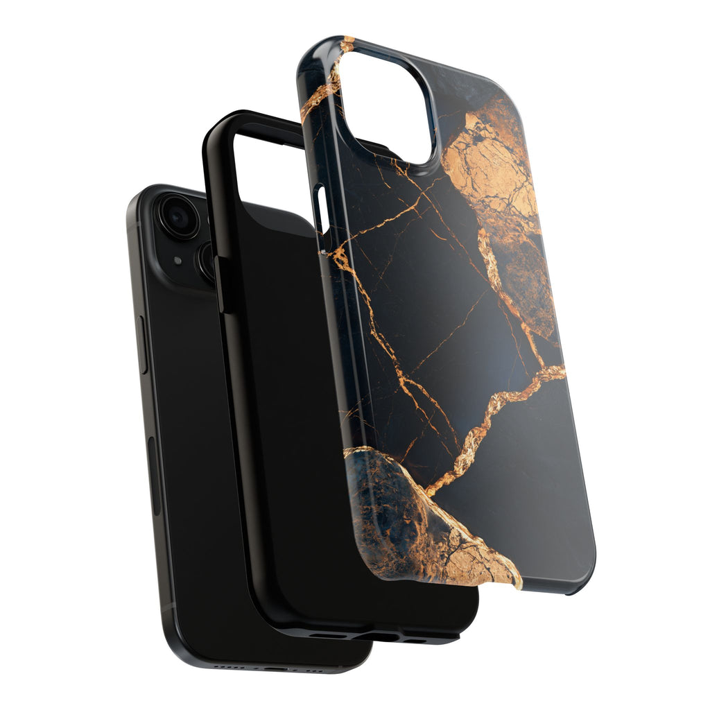 Funda Premium MINUX para iPhone y Samsung Galaxy - Golden Marble