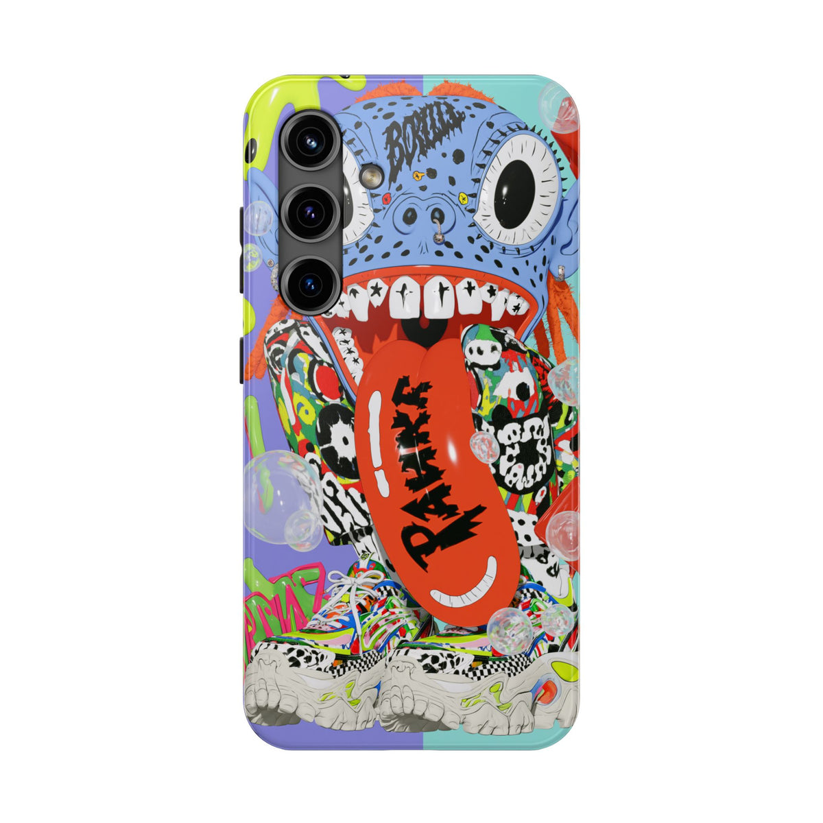 Fundas Premium MINUX para iPhone y Samsung Galaxy - Electric Blue Monster