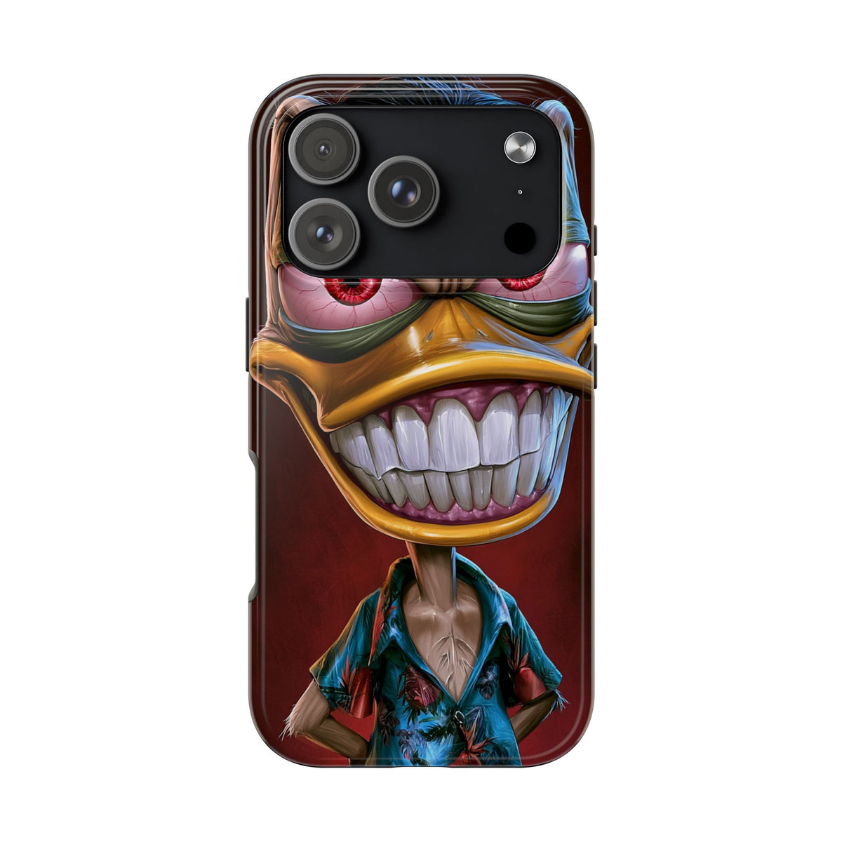 Funda Premium MINUX para iPhone y Samsung Galaxy - 3D Evil Duck 001