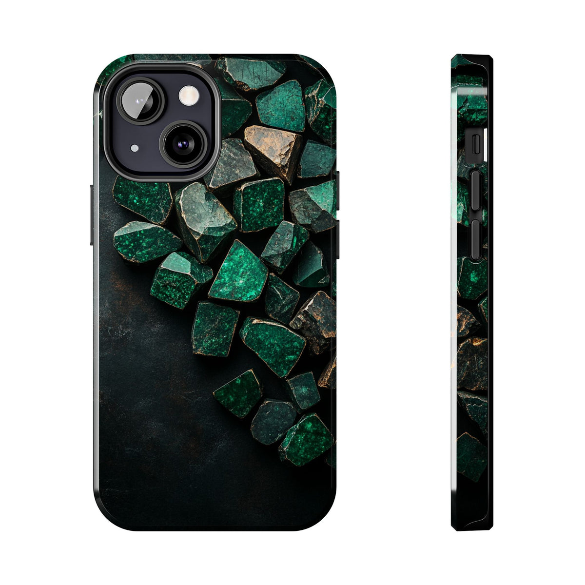 Fundas Premium MINUX para iPhone y Samsung Galaxy - Emerald Crystal Scatter