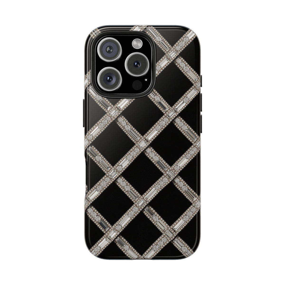 Fundas Premium MINUX para iPhone y Samsung Galaxy - Silver Diamond Lattice