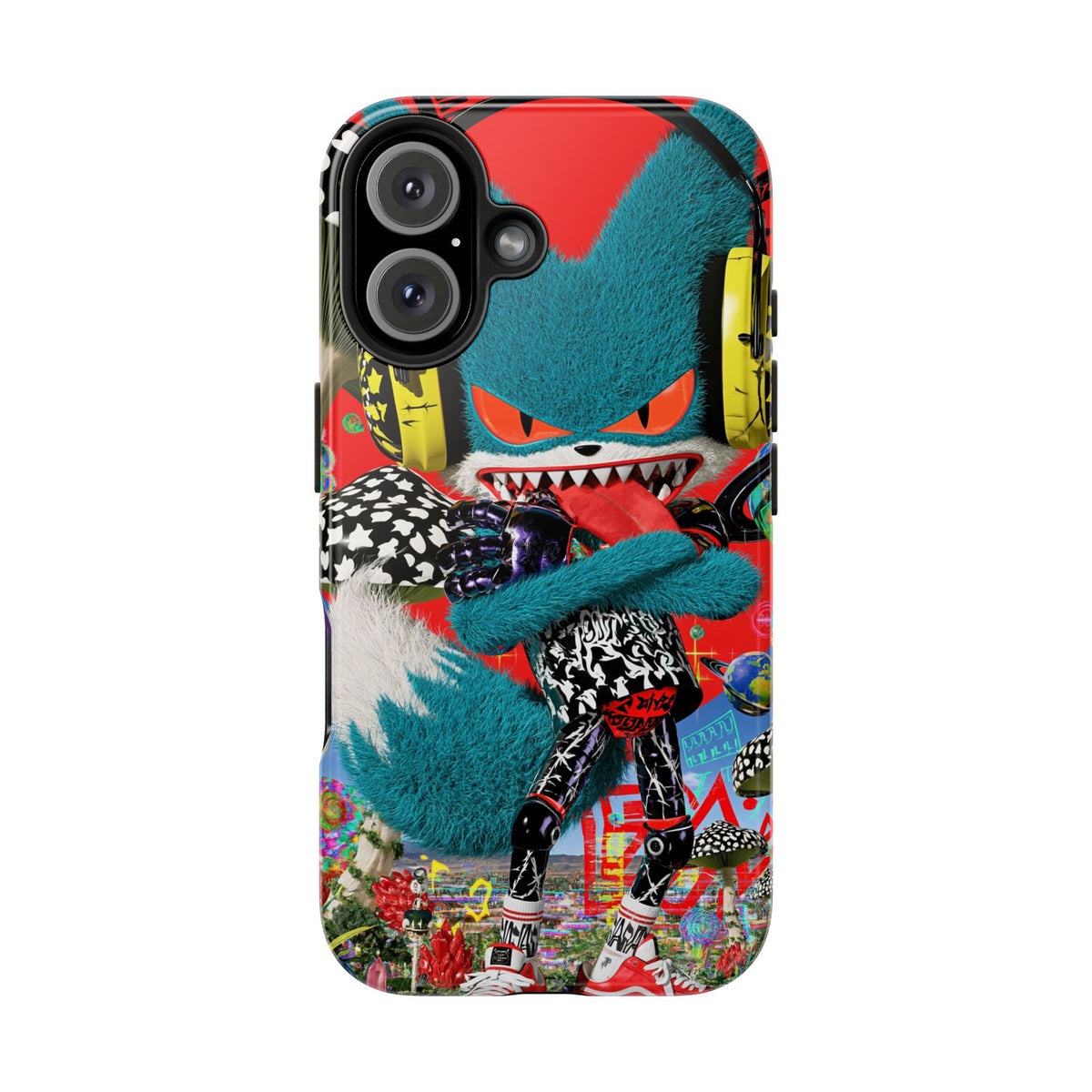 Fundas Premium MINUX para iPhone y Samsung Galaxy - Neon Cyborg Fox