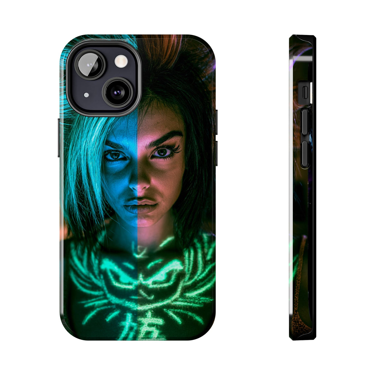 Funda Premium MINUX para iPhone y Samsung Galaxy - Neon girl 001