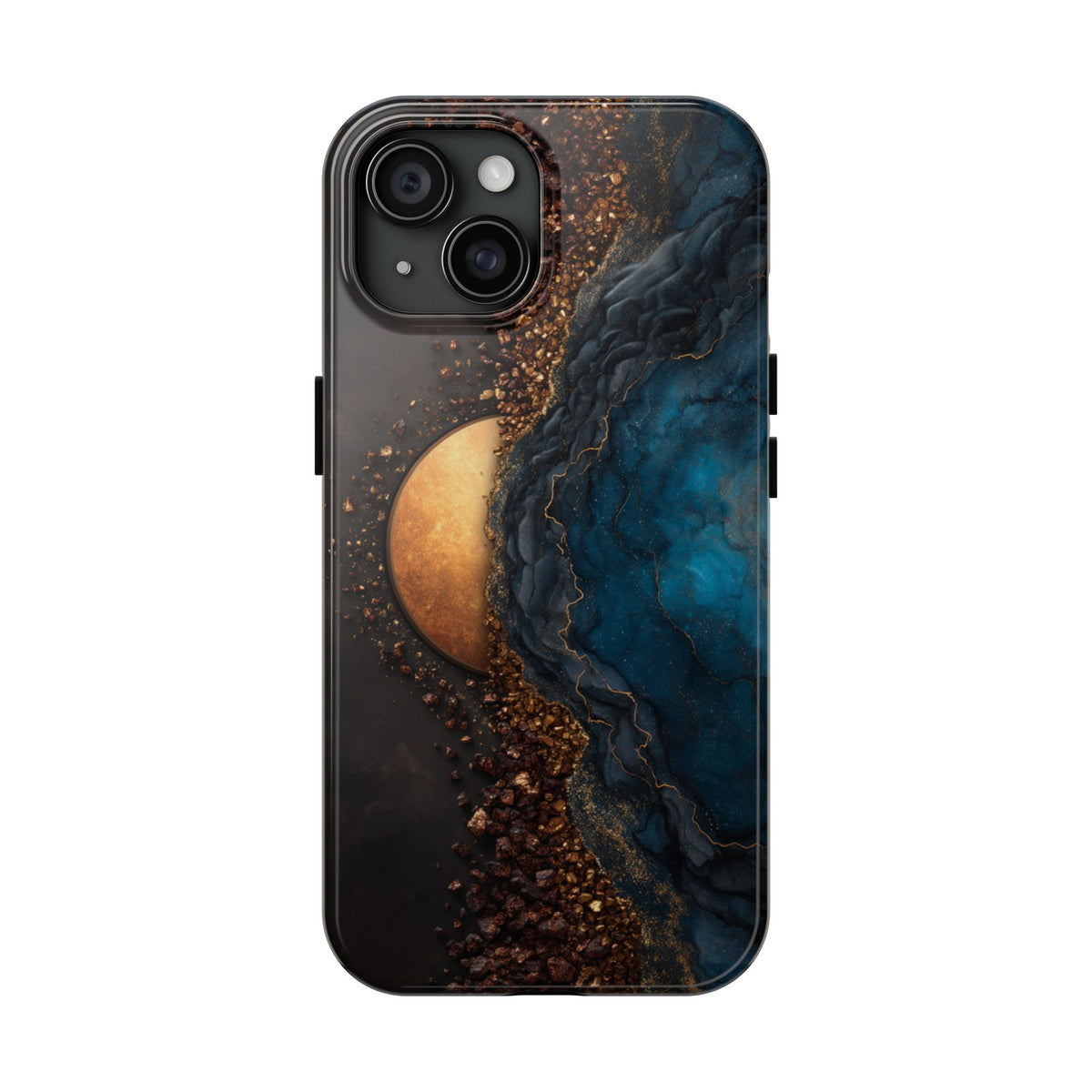 Funda Premium MINUX para iPhone y Samsung Galaxy - Dark Marble Gold 002