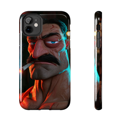 Funda Premium MINUX para iPhone y Samsung Galaxy - 3D Mustache Man 001