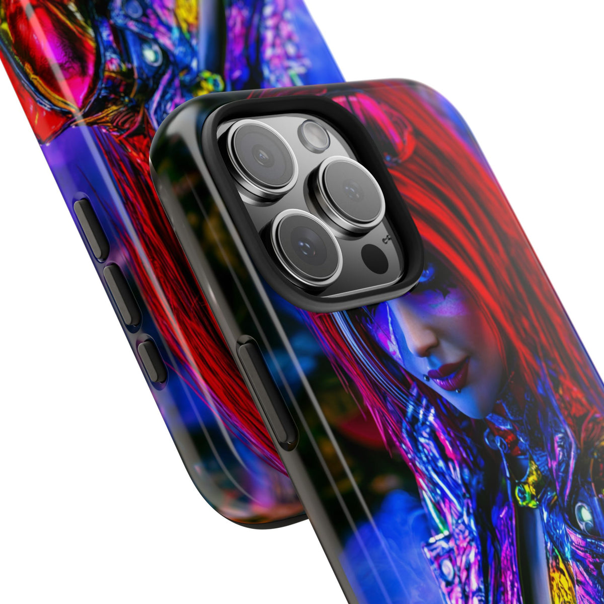 Funda Premium MINUX para iPhone y Samsung Galaxy - Cyberpunk Girl 001