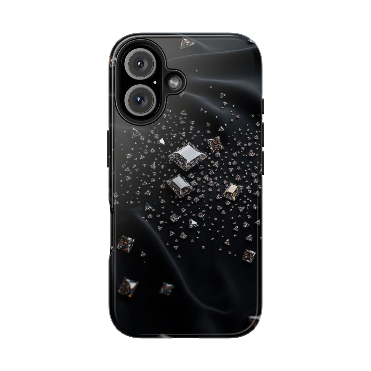 Fundas Premium MINUX para iPhone y Samsung Galaxy - Diamond Black Silk