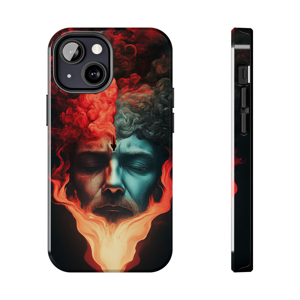 Fundas Premium MINUX para iPhone y Samsung Galaxy - Fire and Smoke Face