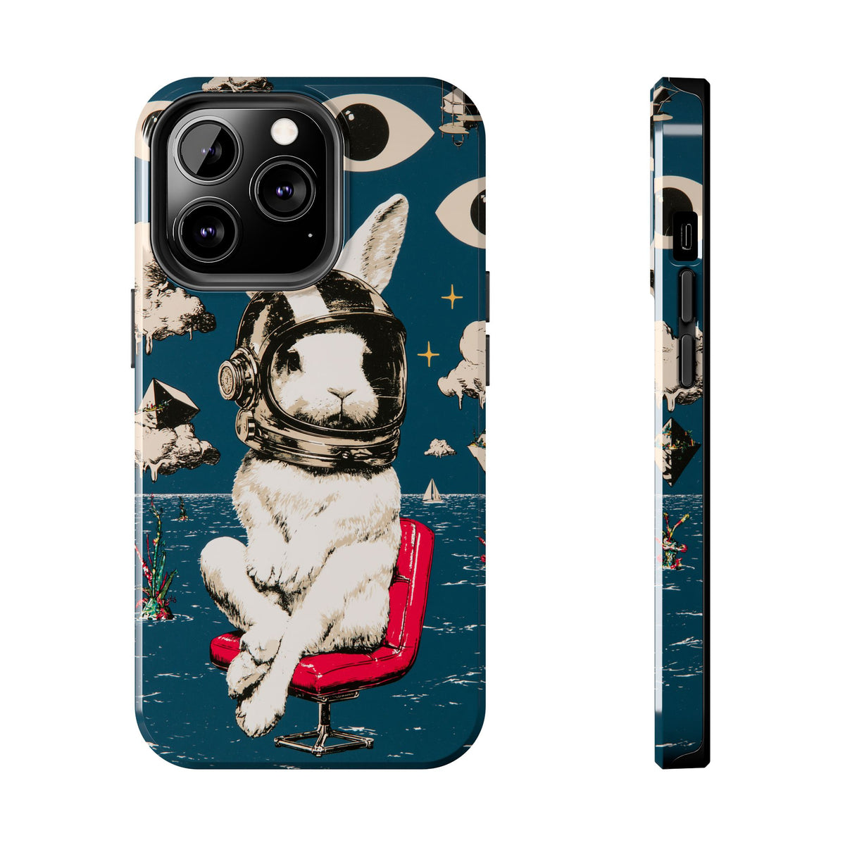 Fundas Premium MINUX para iPhone y Samsung Galaxy - Futuristic White Rabbit