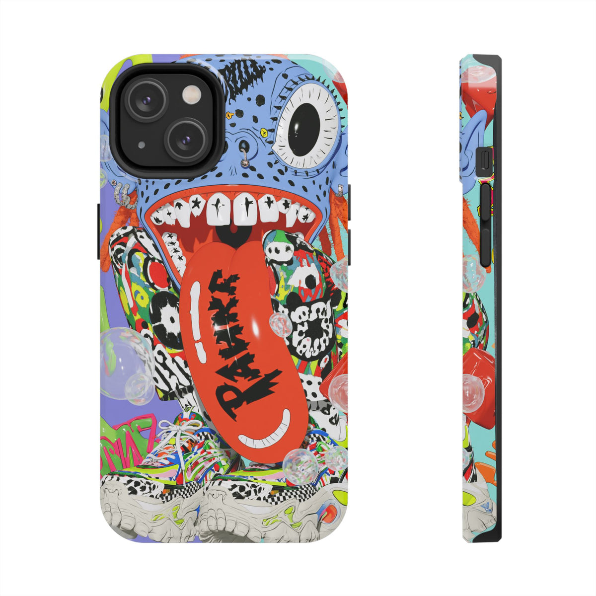 Fundas Premium MINUX para iPhone y Samsung Galaxy - Electric Blue Monster
