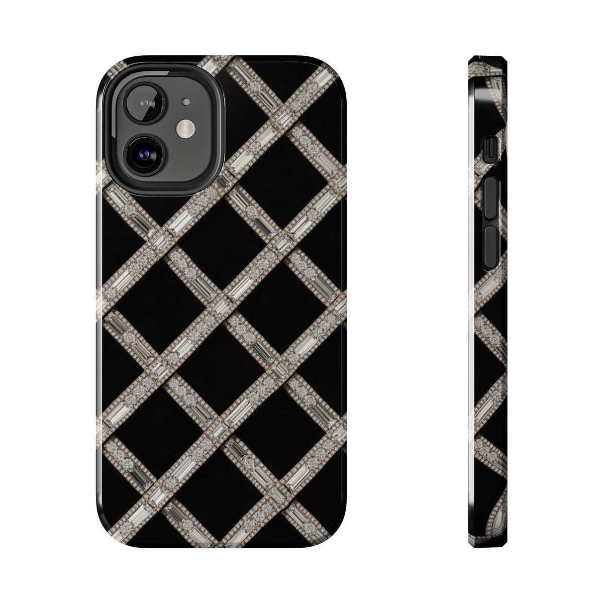 Fundas Premium MINUX para iPhone y Samsung Galaxy - Silver Diamond Lattice