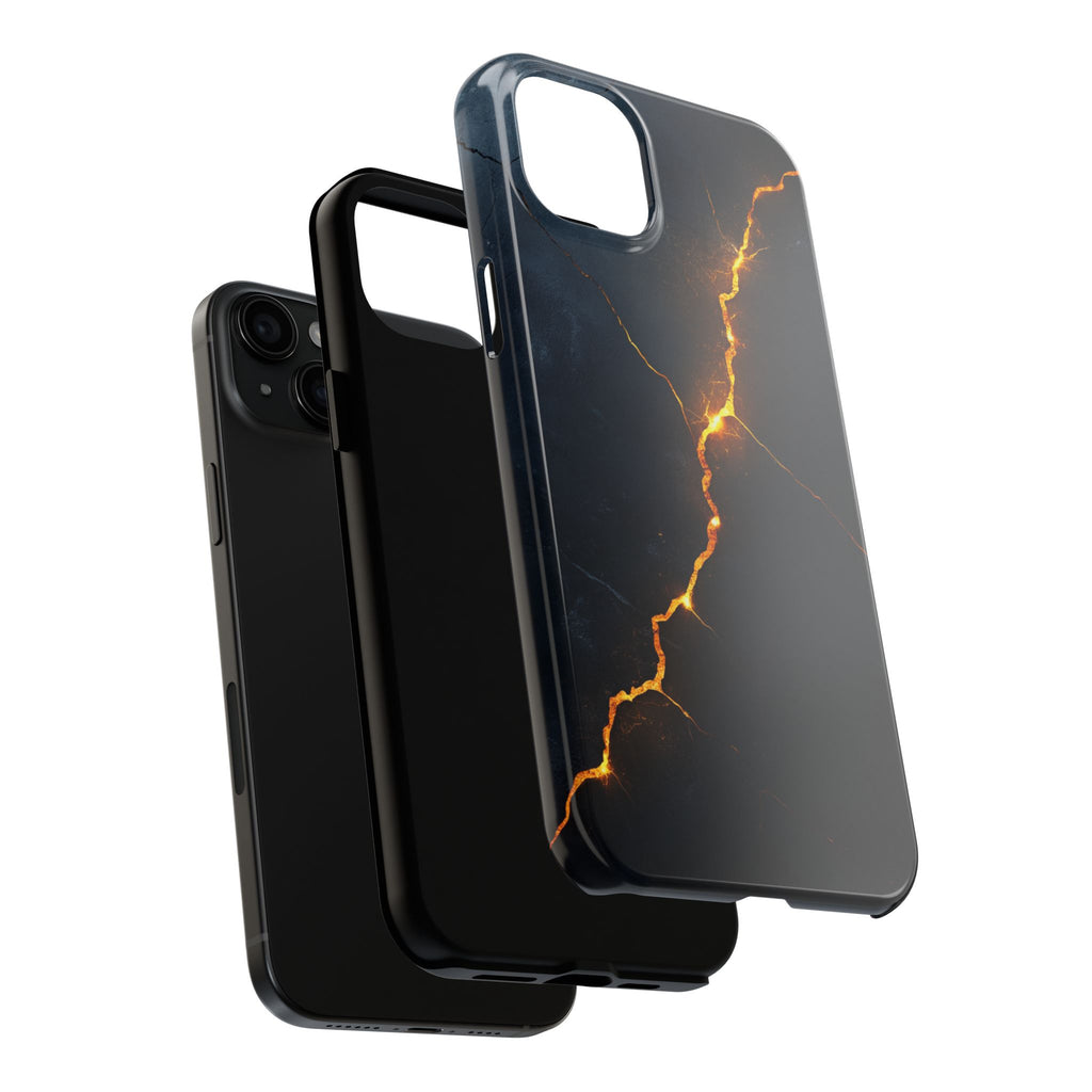 Fundas Premium MINUX para iPhone y Samsung Galaxy - Electric Gold Vein