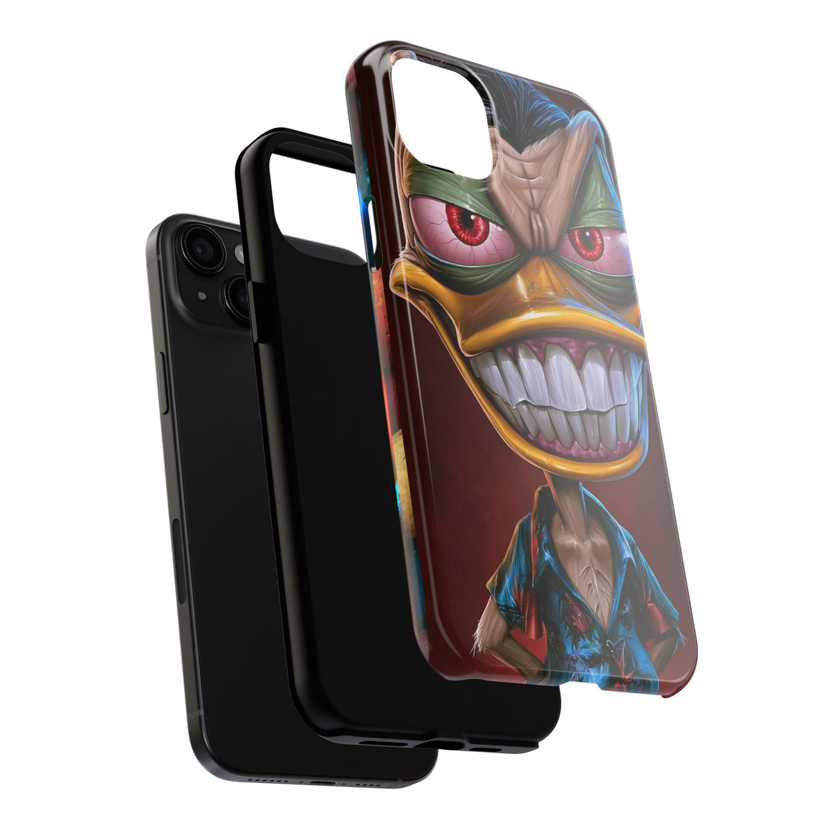 Funda Premium MINUX para iPhone y Samsung Galaxy - 3D Evil Duck 001