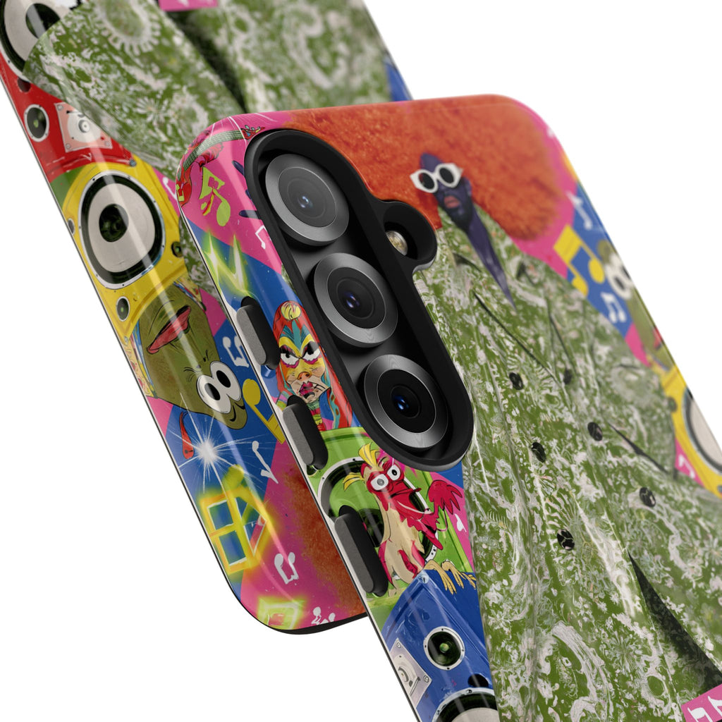 Fundas Premium MINUX para iPhone y Samsung Galaxy - Purple Tech Creature