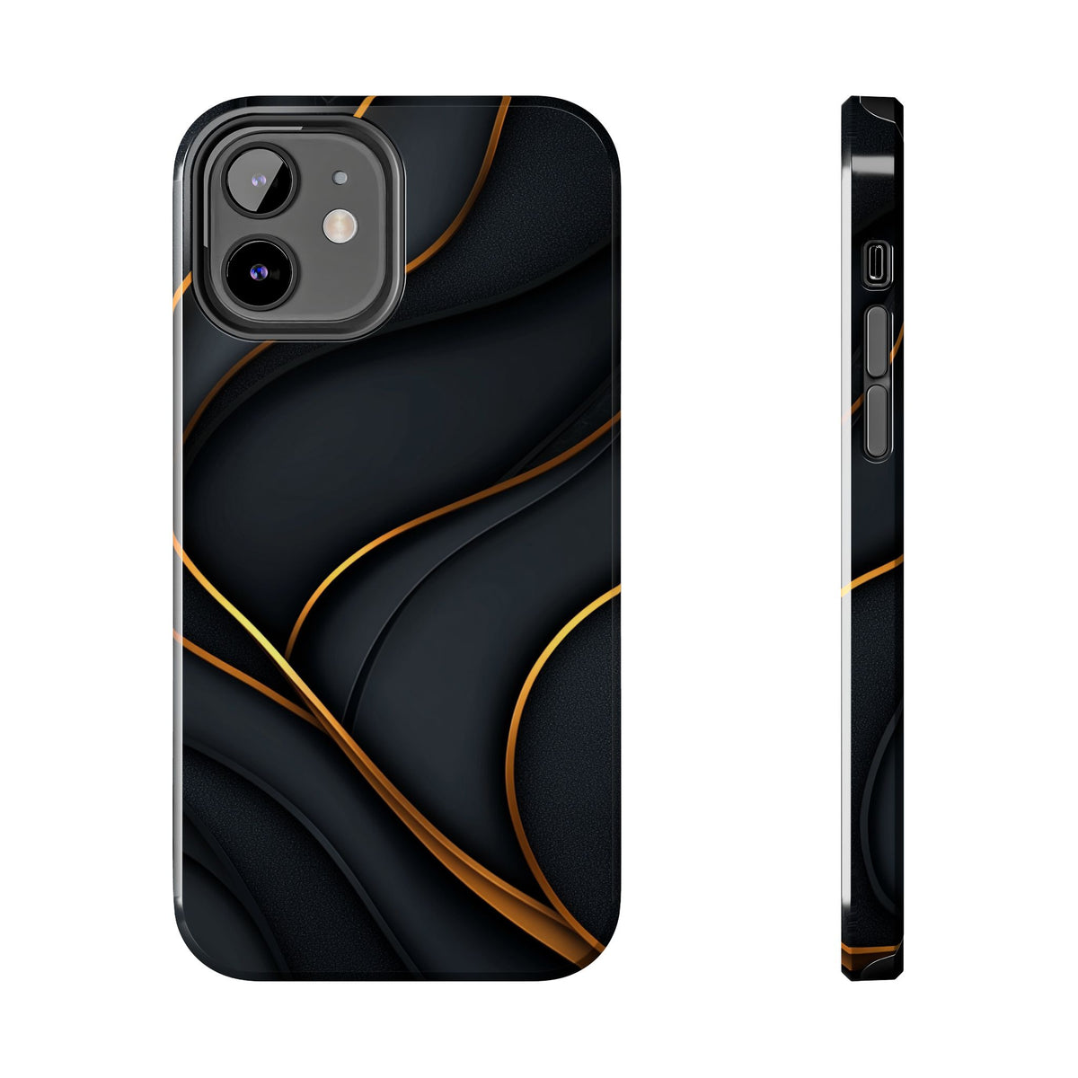 Fundas Premium MINUX para iPhone y Samsung Galaxy - Golden Silk Curves