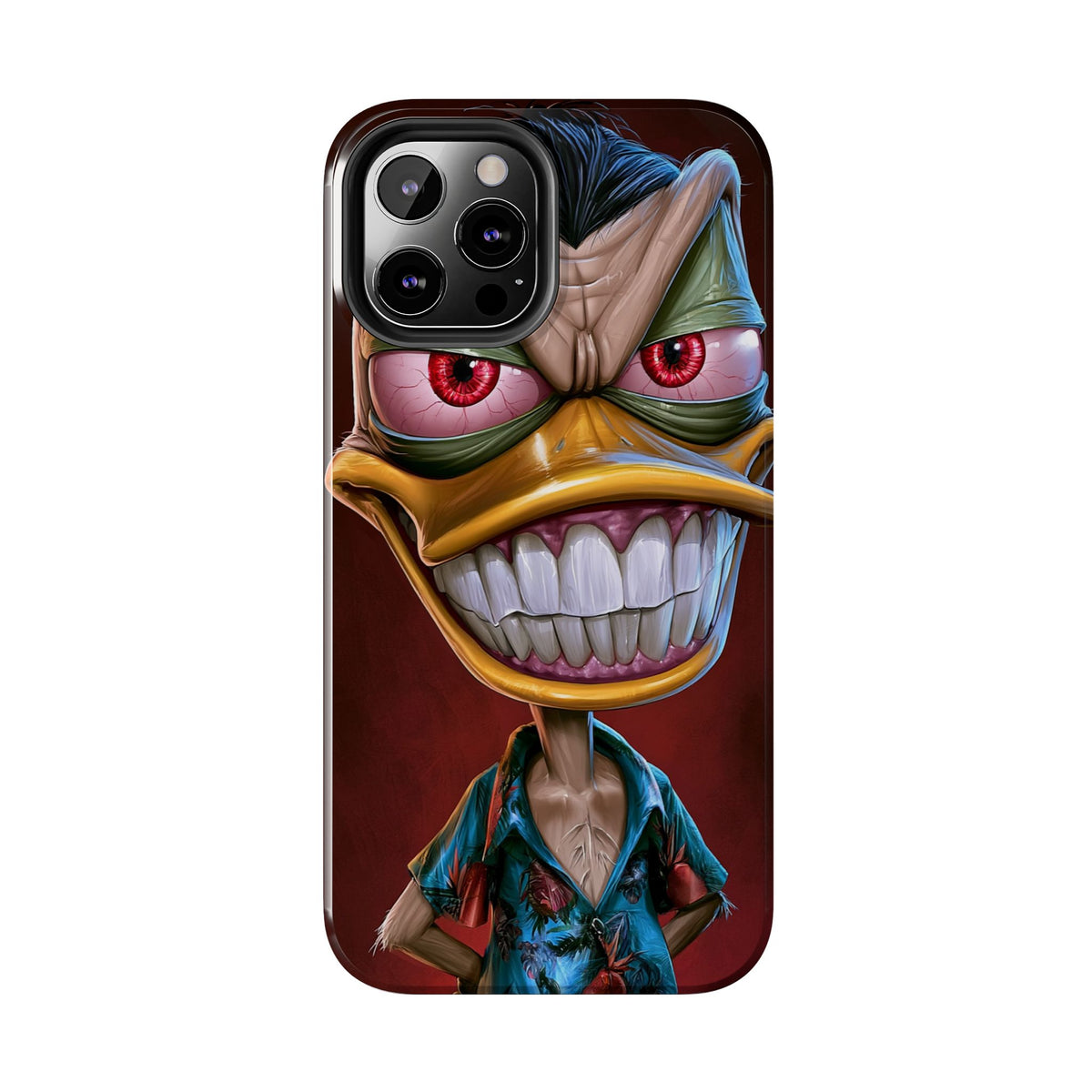 Funda Premium MINUX para iPhone y Samsung Galaxy - 3D Evil Duck 001