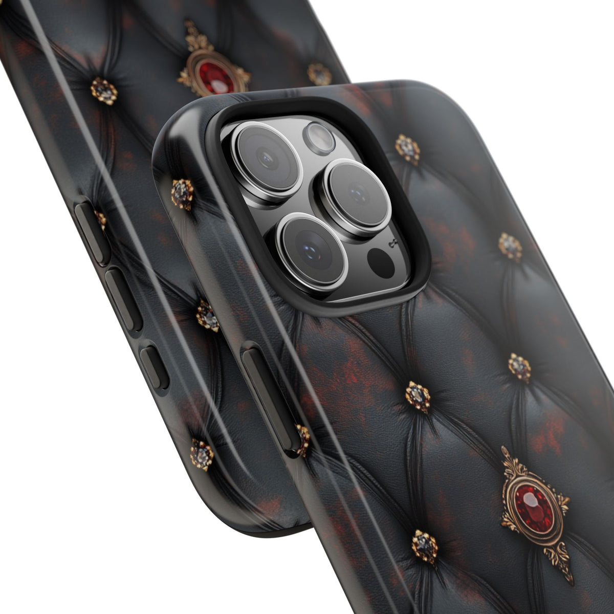 Fundas Premium MINUX para iPhone y Samsung Galaxy - Ruby Buttoned Velvet