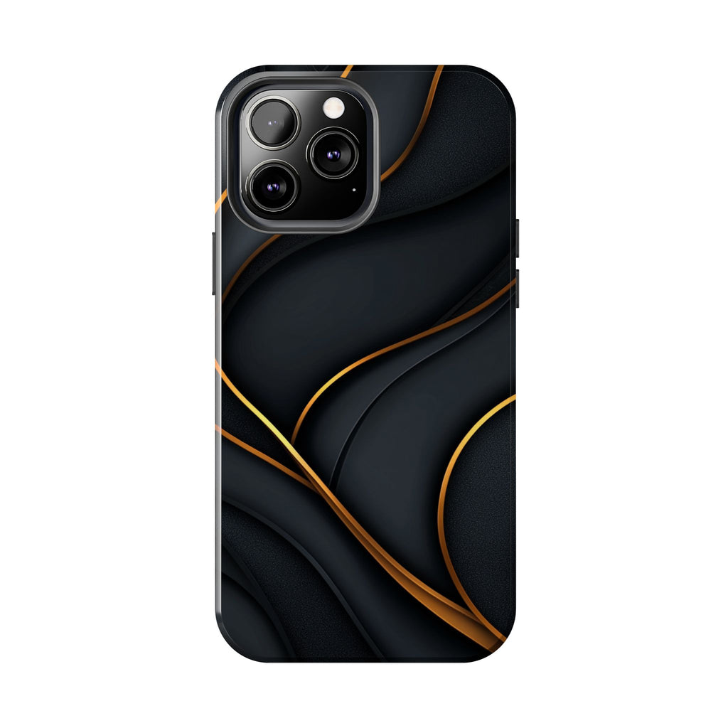 Fundas Premium MINUX para iPhone y Samsung Galaxy - Golden Silk Curves