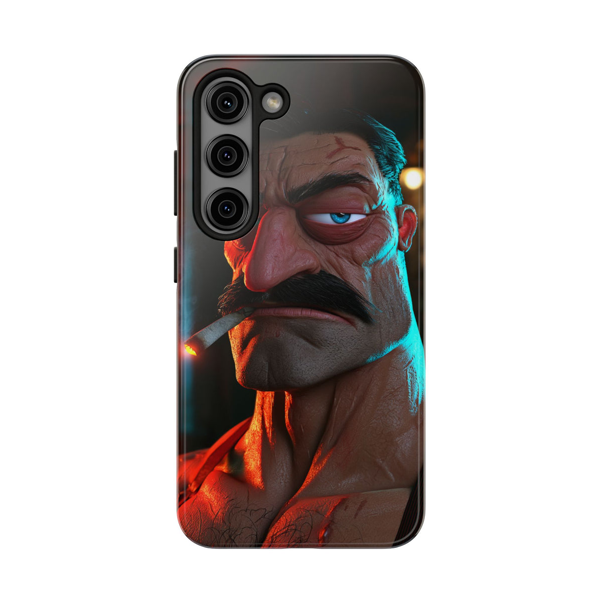 Funda Premium MINUX para iPhone y Samsung Galaxy - 3D Mustache Man 001